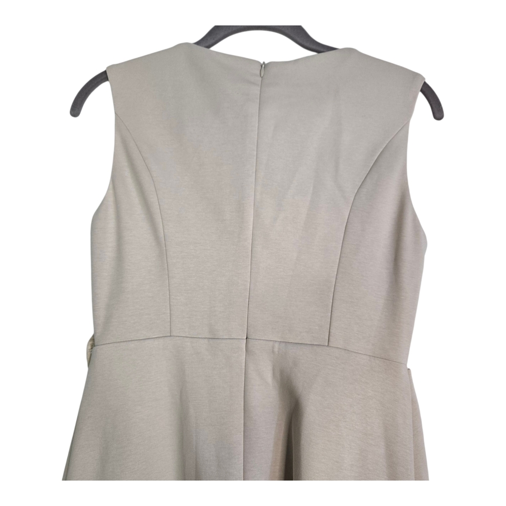 FEHAUTE NWT Size 4 Elegant Cream Sleeveless, Fittes, Flare Bottom Dress - Picture 9 of 13